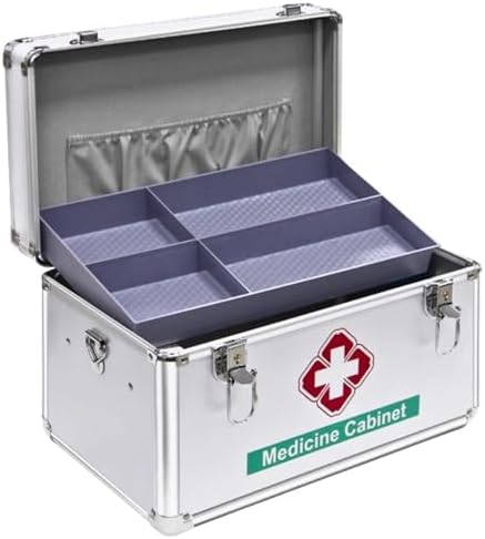 Bangminda Medicine Lock Box with Key Safe Lock