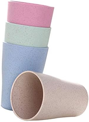 Xiaojikuaipao Wheat Straw Cups 4Pcs Reusable Tumblers