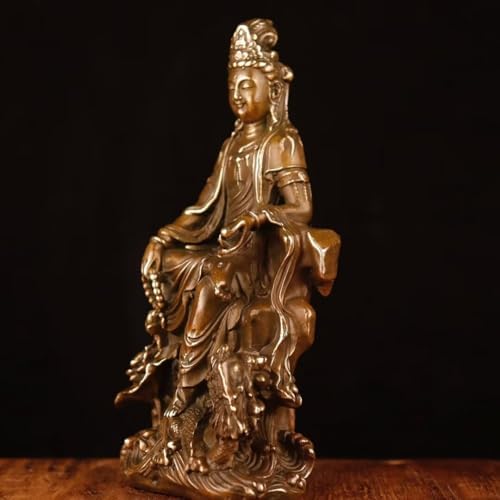 Chinese Brass Buddha Statue for Home Office Decor