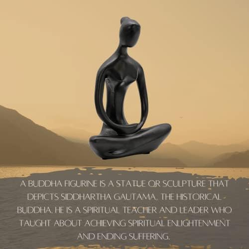 Bellaa 8-Inch Buddha Statue Zen Meditation Decor