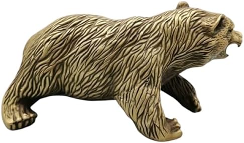 YouFine Bronze Roaring Bear Sculpture 7 Inch Handmade