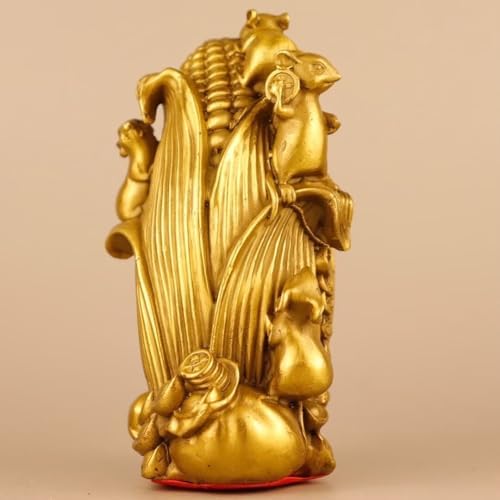Chinese Brass Corn Feng Shui Decor Statue