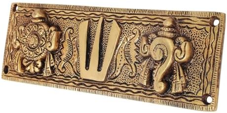 Brass Shankh Chakra Namah Wall Hanging Showpiece - 187 Cm