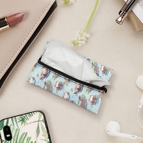 Binienty Cute Otter Purse Tissue Holder for Women Girls