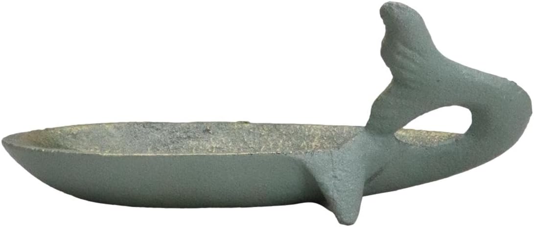 Ebros Gift Cast Iron Whale Soap Dish Tray