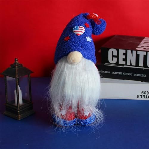 4th of July Decorations Patriotic Gnome Statues Garden Party Supplies
