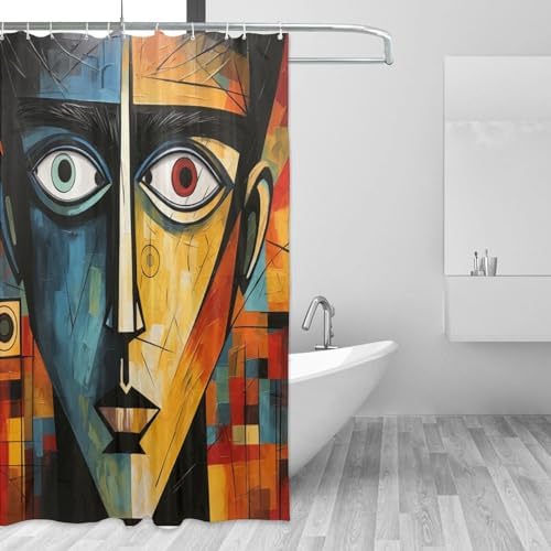 DAOWANGZUO Boy Face Shower Curtain Set 1