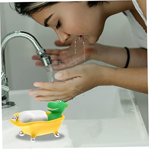 Amosfun Bathtub-Shaped Dinosaur Soap Storage Box