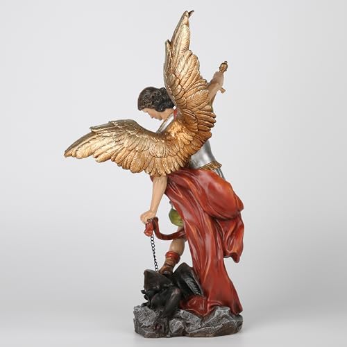 BC Catholic St Michael Statue 17 Inch Religious Decor