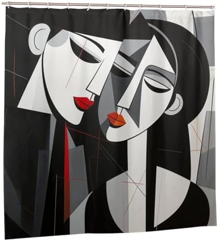 DAOWANGZUO Kissing Girl Shower Curtain Set