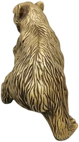YouFine Bronze Roaring Bear Sculpture 7 Inch Handmade