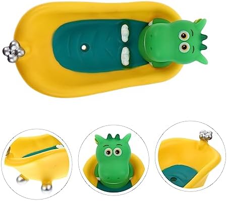 Amosfun Bathtub-Shaped Dinosaur Soap Storage Box