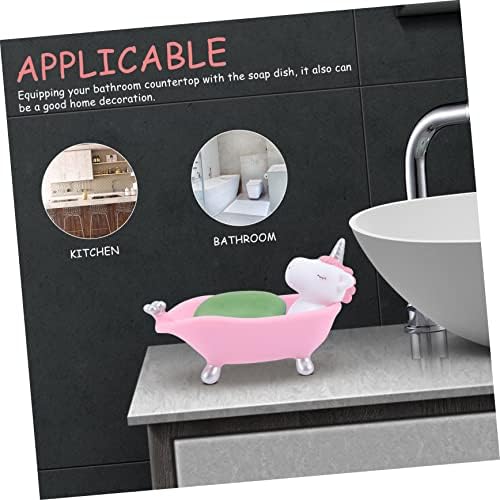 BRIGHTFUFU Decorative Unicorn Soap Dish Holder