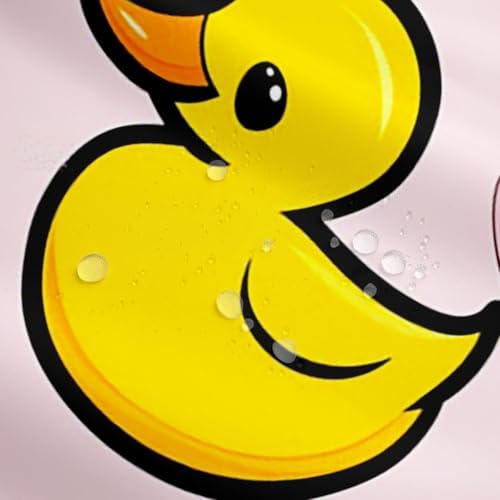 Erosebridal Yellow Duck Shower Curtain Set with 15 Hooks 1