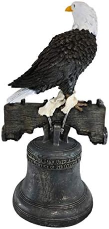 Ebros Gift 20 Tall Liberty Bell Eagle Home Decor Statue