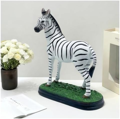 White Zebra Sculpture Collectible Decor Figurine
