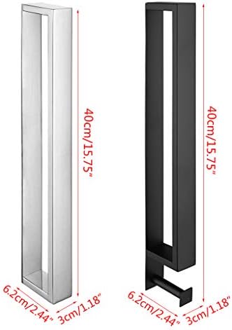 Stainless Steel Bathroom Towel Rack with Hook and Shelf