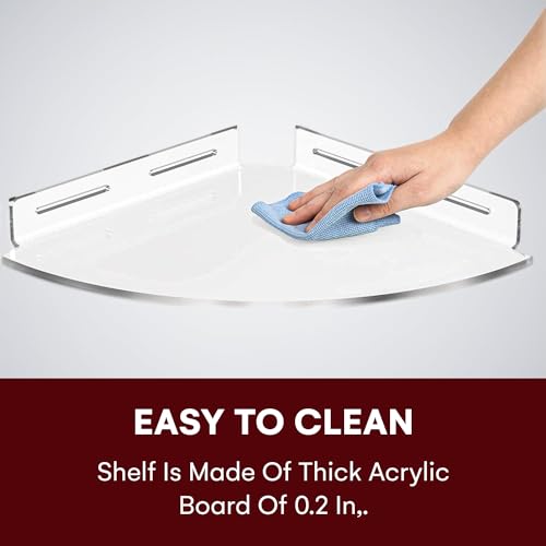 Vdomus Set of 2 Shower Caddies - No-Drill Floating Adhesive Storage