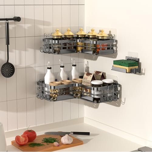 Getsrichfc Corner Shower Caddy 3 Pack Set 1