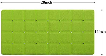 Webos Foldable Non-Slip Bath Mat - Green 28x14 Inches