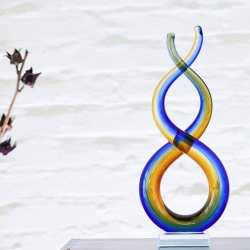 Luxury Lane 145 Inch Tall Wave Sommerso Glass Sculpture