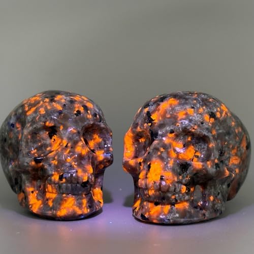 Natural Yooperlite Crystal Skull Hand Carved Statue