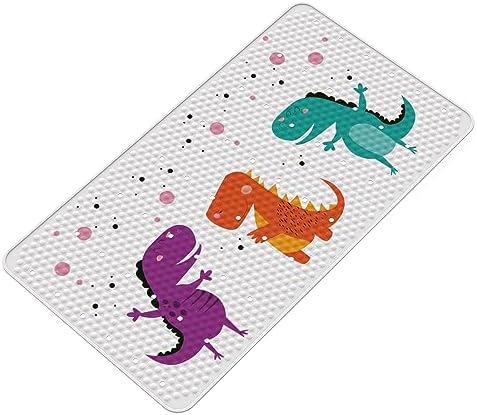 SELIBRE Dinosaur Bathtub Mat with 90 Suction Cups