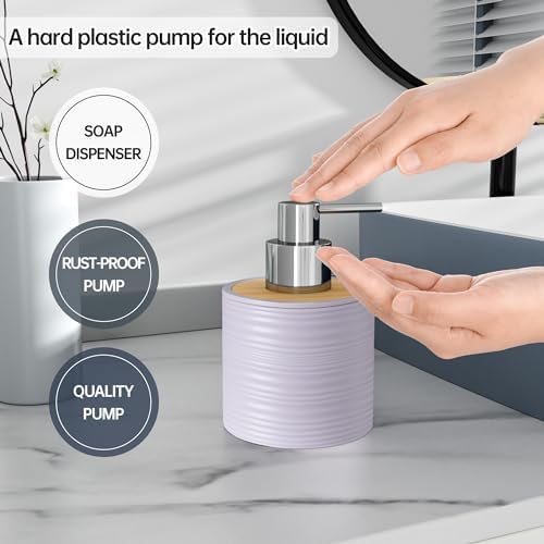 Fun Memories Bamboo Bathroom Accessories Set 6 Piece