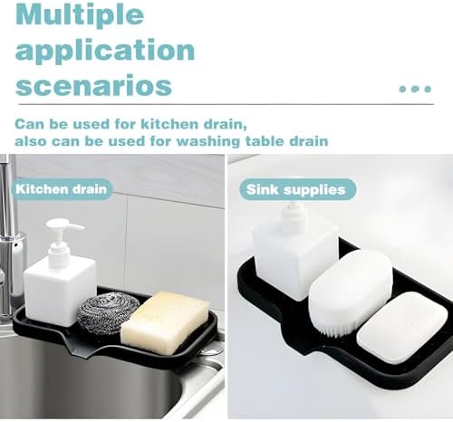 NIXNEHC Silicone Soap Dish with Drain and Non-Slip Grid