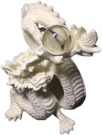 Chinese Feng Shui Dragon Statue Hand-Carved Home Office Decor