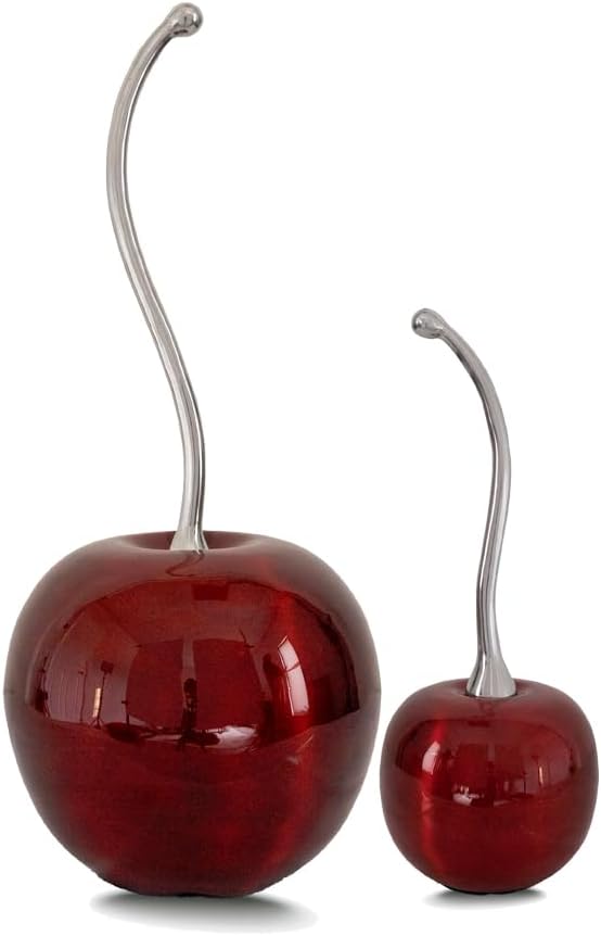 Modern Day Accents 4114 Iridescent Red Cherry Sculpture 21 H