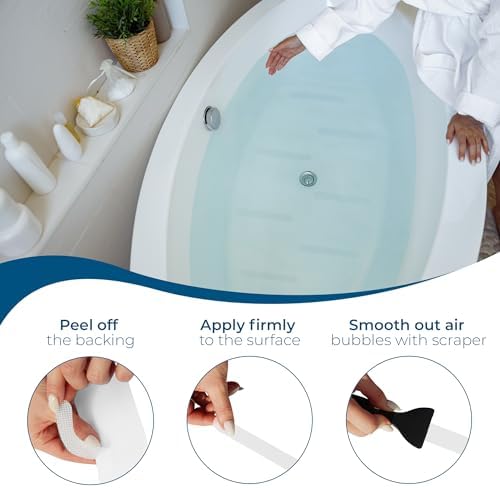 Homergy Anti-Slip Shower Stickers 24 PCS White