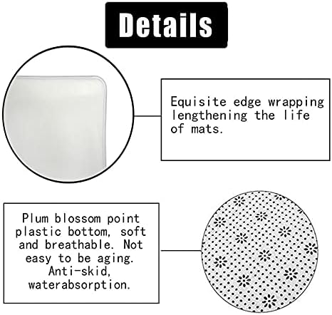 PLMZUOK 4Pcs Bathroom Accessory Set with Non-Slip Rugs and Mat