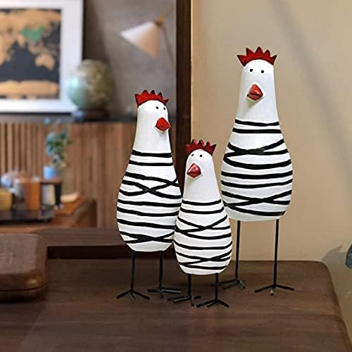 Notakia Wooden Rooster Home Decor Set of 3