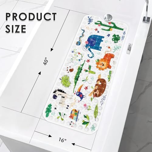 Culudea Cute Animal Bathtub Mat for Kids and Baby