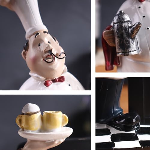 Resin Chef Figurine with Chalkboard Message Board