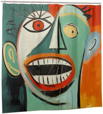 Laughing Boy Shower Curtain Set with 12 Hooks 72x72in