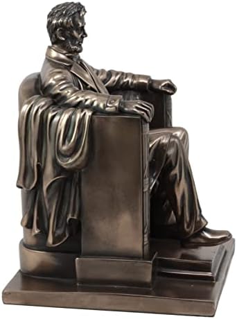 Ebros Gift Faux Bronze Lincoln Figurine 8 H