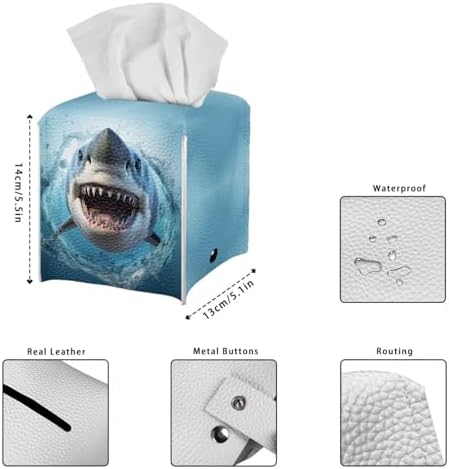 ZOUTAIRONG Cool Shark Tissue Box Cover Holder