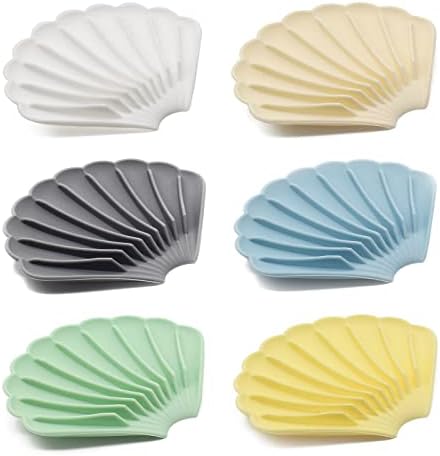 ReignSword 6 Pcs Silicone Soap Dishes with Drain