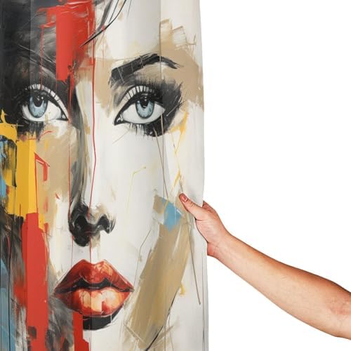 DAOWANGZUO Boho Shower Curtain Set with 12 Hooks 72x72in 1