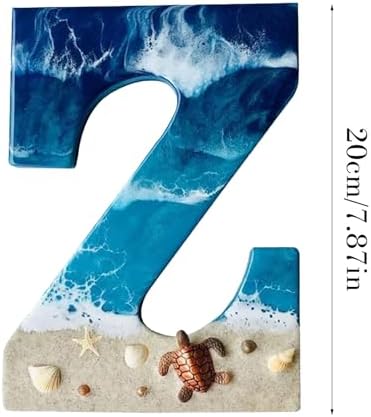 Resin Beach Pattern Figurine Home Decor Sculpture