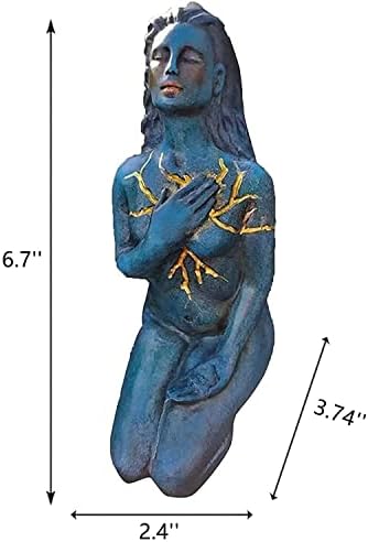 SHINILY Self Love Goddess Sculpture Blue 71 Inch Statue