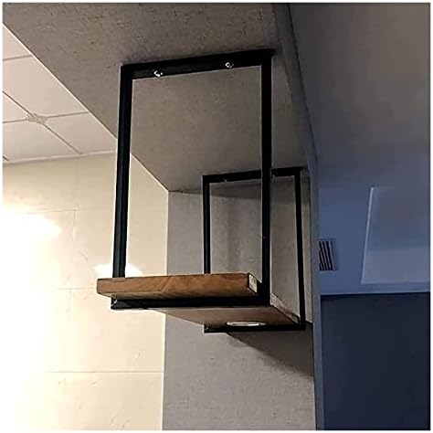 ALDEPO Wine Rack Hanging Wrought Iron Decor Shelf