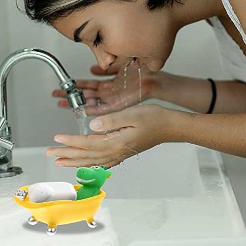 Zerodeko Dinosaur Soap Drain Holder Storage Box