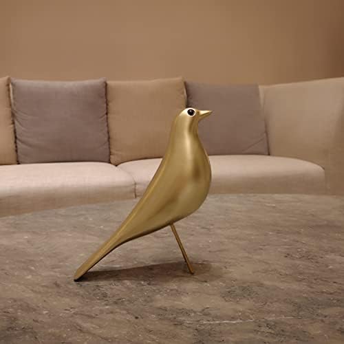 Mid Century Style Desk Bird Ornament in Gold