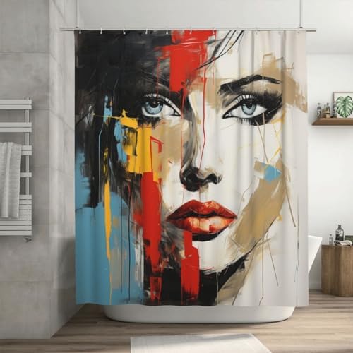 DAOWANGZUO Boho Shower Curtain Set with 12 Hooks 72x72in 1