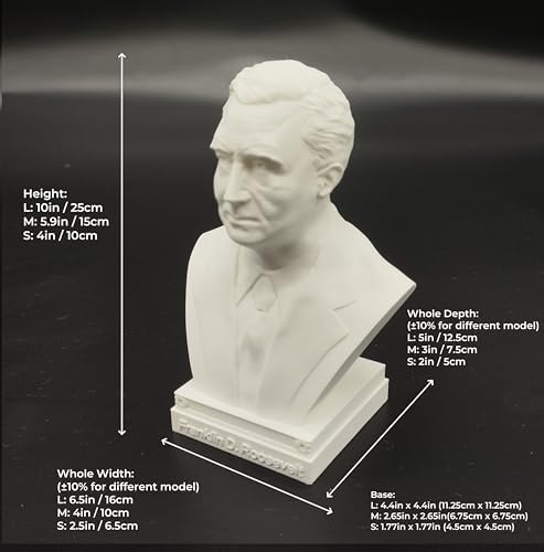 US President Founding Fathers Bust Sculpture - 6 Hx4 Wx3 D