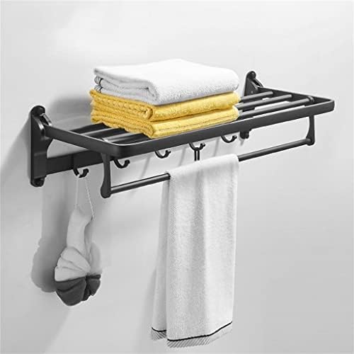 60CM Black Wall-Mounted Towel Rack