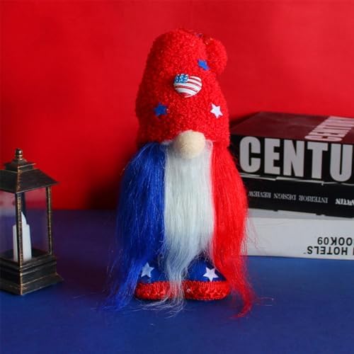 4th of July Decorations Patriotic Gnome Statues Garden Party Supplies